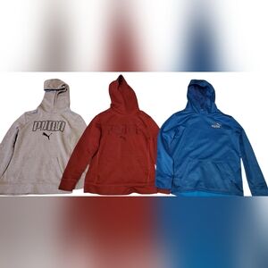 Bundle of (3) youth Puma hoodies in a size large 14-16